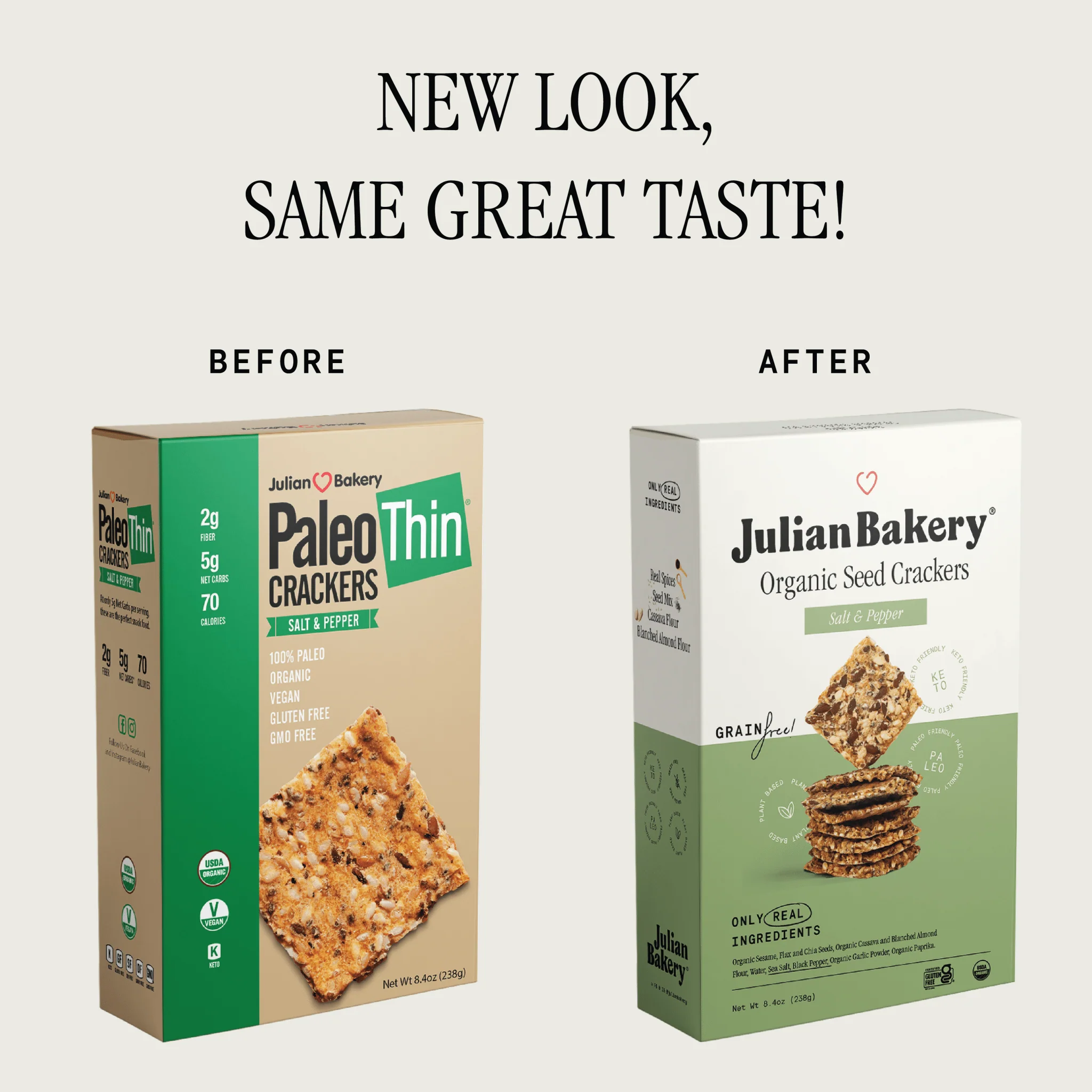 Organic Seed Crackers - Salt & Pepper 8.4oz - Image 3