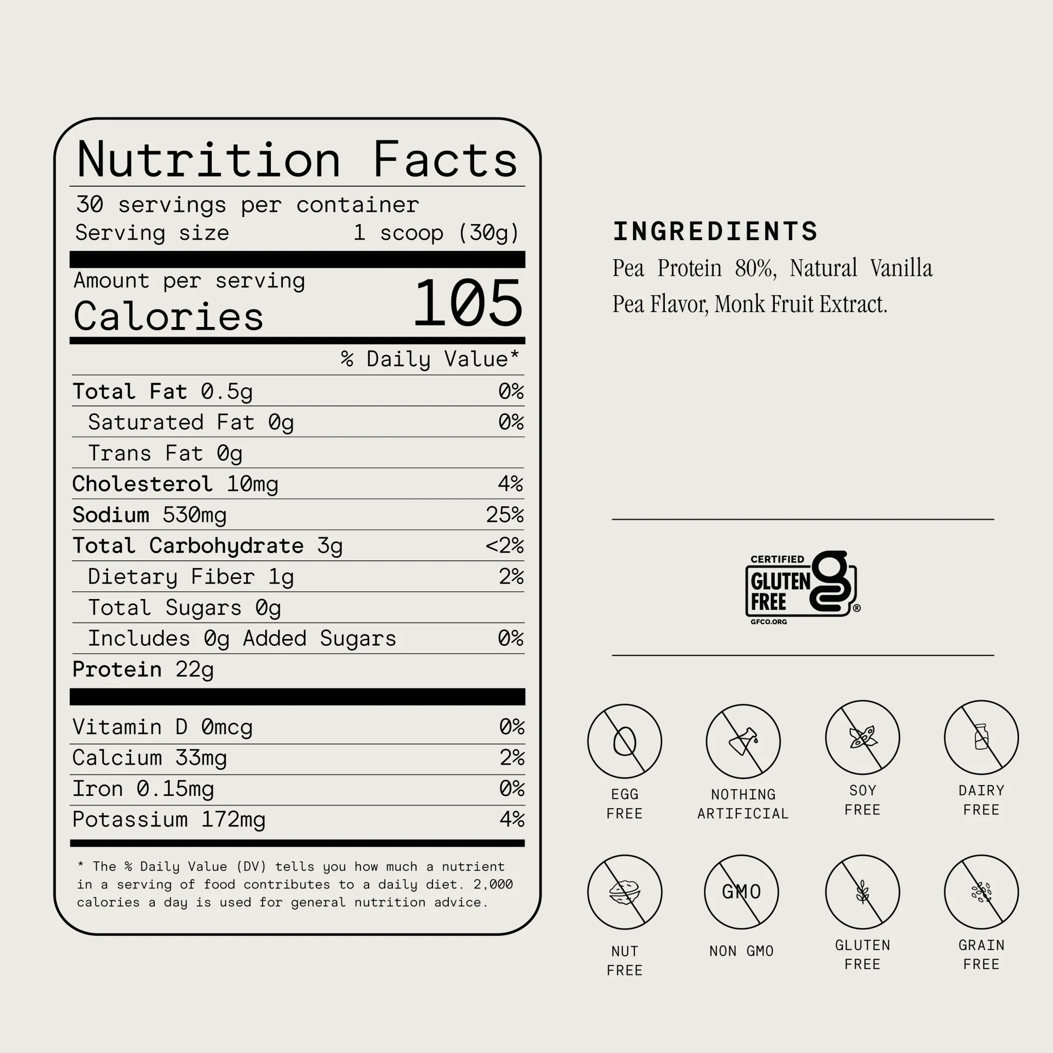 Pea Protein Powder - Vanilla - Image 4